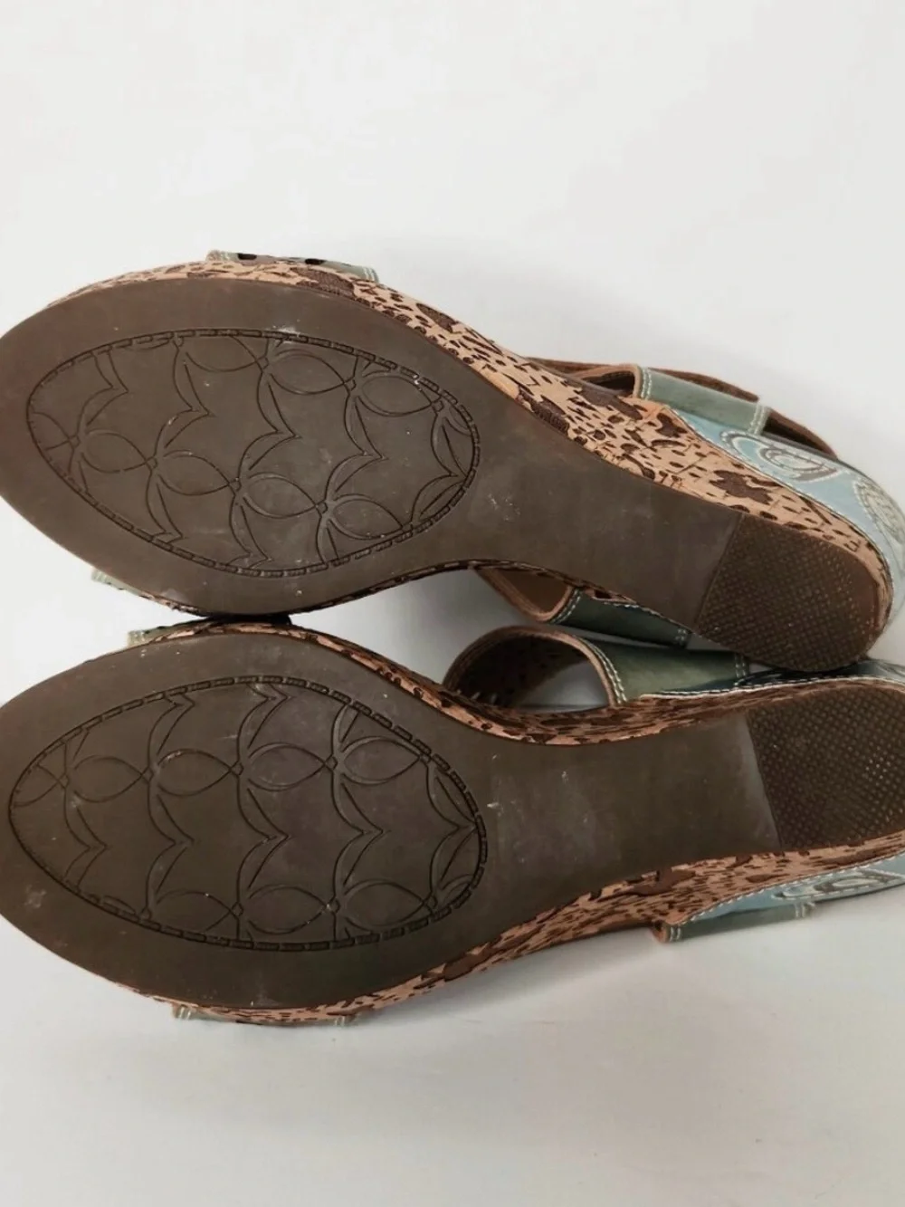 L'Artiste Spring Step Womens Allura Sky Blue Wedge Open Toe Sandals Size 41 10